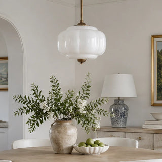 Vintage Pumpkin Glass Pendant Light