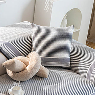 Linen Sofa Cover with Fringe