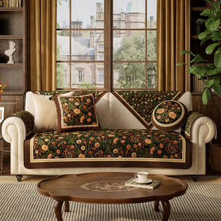 Vintage Garden Non-Slip Couch Cover
