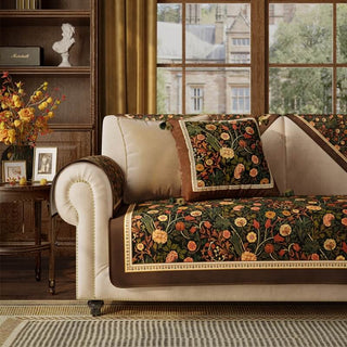 Vintage Garden Non-Slip Couch Cover