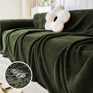 Plush Sofa Cover with Waterproof Protection