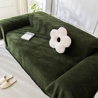 Plush Sofa Cover with Waterproof Protection
