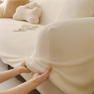 Skin-Friendly Plush Couch Protector