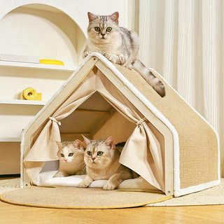 Scratch-Resistant Roof & Soft Sleeping Tent House