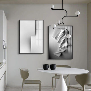 Modern Nordic Canvas with 3D Geometry