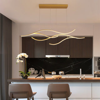 Sculptural Ceiling Light in Wave Form
