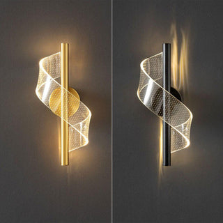 LED Spiral Ribbon Wall Light
