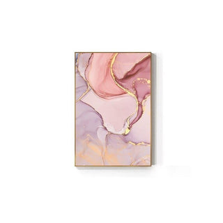 Modern Pink & Gold Abstract Canvas Wall Art