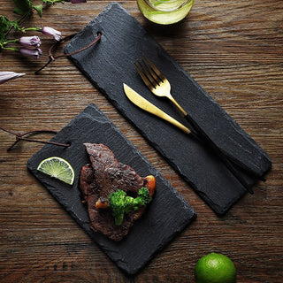 Black Slate Plates – Modern and Durable Serving Set