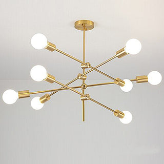 Gold Mid-Century Sputnik Chandelier