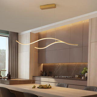 Sculptural Ceiling Light in Wave Form