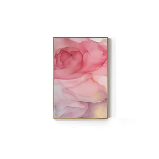 Modern Pink & Gold Abstract Canvas Wall Art