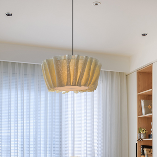 Nordic Chandelier with Fabric Shade