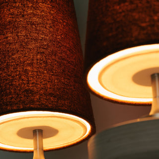Vintage Brass Wall Light With Fabric Shade