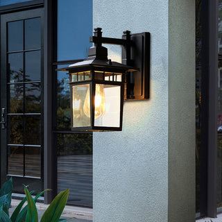 Rustic Outdoor Wall Light in Aluminum