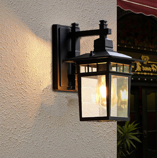 Rustic Outdoor Wall Light in Aluminum