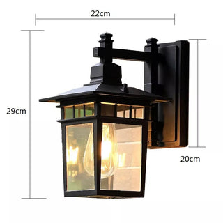 Rustic Outdoor Wall Light in Aluminum