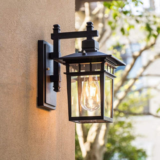 Rustic Outdoor Wall Light in Aluminum