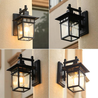 Rustic Outdoor Wall Light in Aluminum