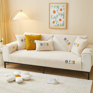 Cat Paw Protective Sherpa Fleece Couch Cover