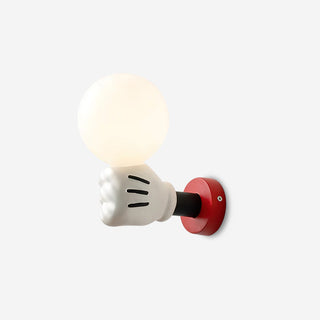 Playful Wall Lamp with Globe Bulb  - Hand Design