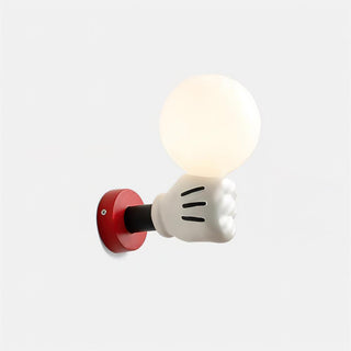 Playful Wall Lamp with Globe Bulb  - Hand Design