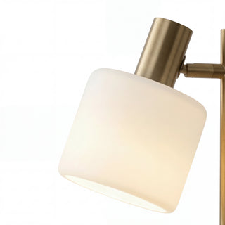 Minimalist Adjustable Brass Desk Table Lamp With Porcelain Shade