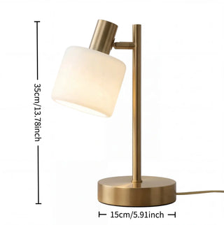 Minimalist Adjustable Brass Desk Table Lamp With Porcelain Shade