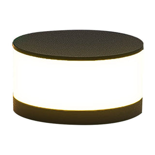 Modern Round Solar LED Post Light For Outdoor Use