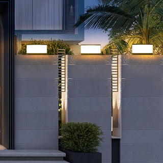 Modern Round Solar LED Post Light For Outdoor Use