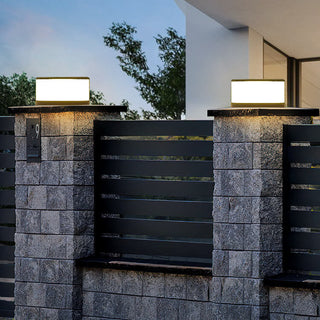 Modern Round Solar LED Post Light For Outdoor Use