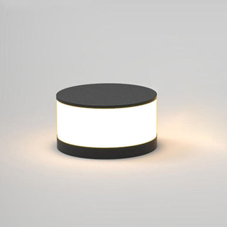 Modern Round Solar LED Post Light For Outdoor Use