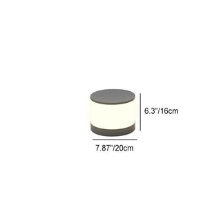 Modern Round Solar LED Post Light For Outdoor Use