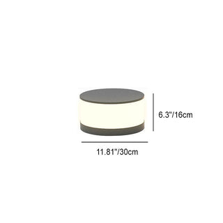 Modern Round Solar LED Post Light For Outdoor Use