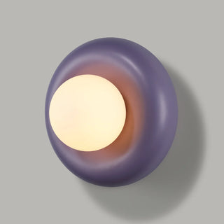 Sculptural Round Resin Wall Light