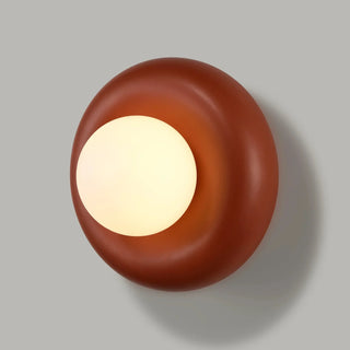 Sculptural Round Resin Wall Light