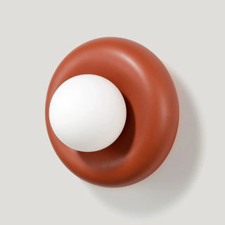 Sculptural Round Resin Wall Light