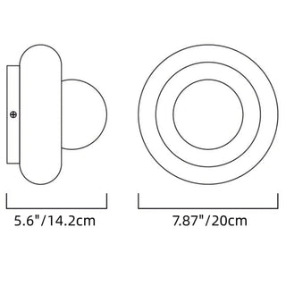 Sculptural Round Resin Wall Light