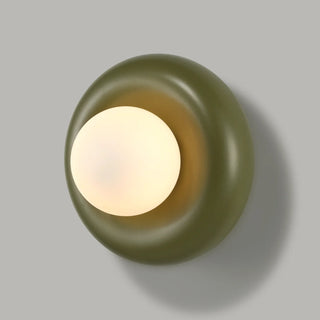 Sculptural Round Resin Wall Light