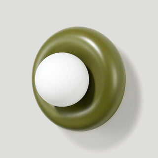 Sculptural Round Resin Wall Light