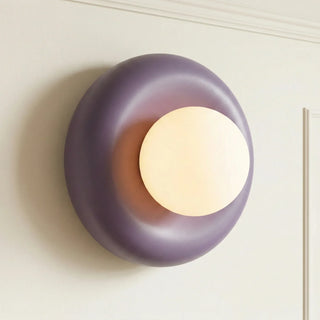 Sculptural Round Resin Wall Light