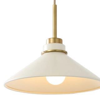 Milk Glass Cone Pendant Light