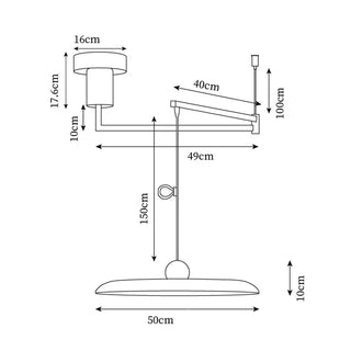 Adjustable Swing Arm LED Pendant Light