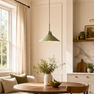 Milk Glass Cone Pendant Light