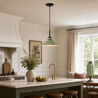 Milk Glass Cone Pendant Light