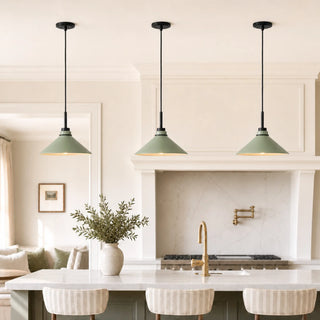 Milk Glass Cone Pendant Light