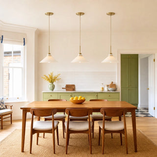 Milk Glass Cone Pendant Light
