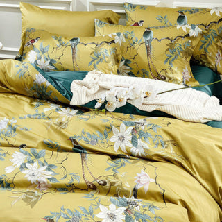 Golden Bird Pillowcases