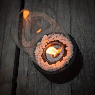 Decorative Oil Lamp with Glass Cylinder