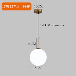 Adjustable Modern Ceiling Lamp with Glass Globes